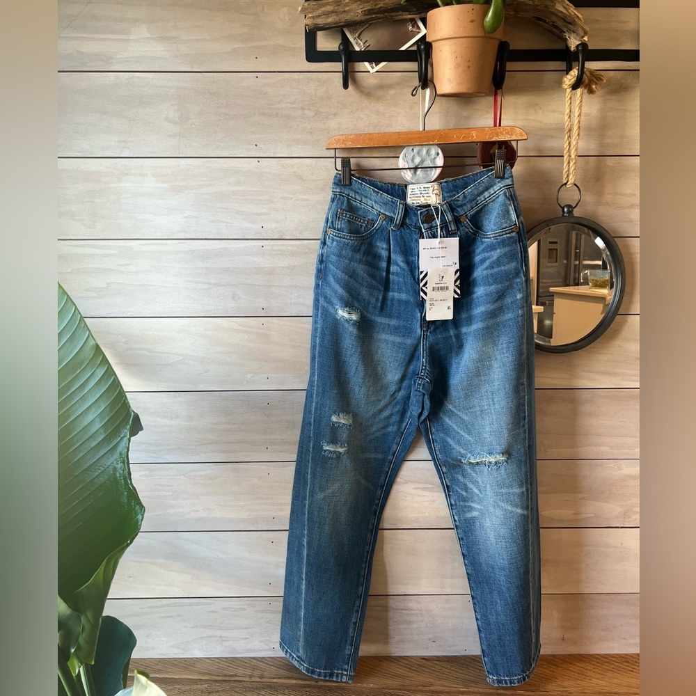 NWT Free People SR vs. SANDRINE ROSE “the virgin label”, Los Angeles Denim
